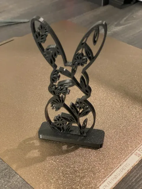 Floral Easter Bunny Sculpture Deco / Floral rabbit Sclupture with stand / Oster Hase — Фото 3 из 4