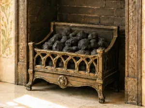 Miniature Coal Basket with Coal
