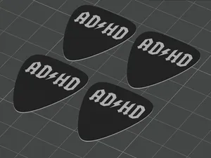 Custom AD/HD Guitar Pick