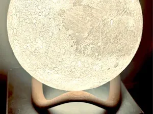 LARGE+BRIGHT Moon Lamp Modern Wavy Base