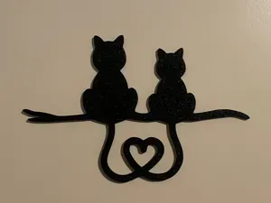 Window-Door frame-Door Sign-Wallart Cat Couple