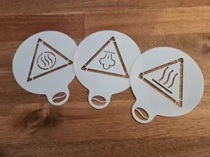 Coffee - Cocoa Art Stencils (ISO 7010 Warnings)