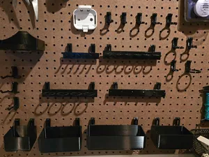 Pegboard Pegs, Hangers and Pegboard Strips