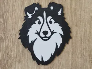 Sheltie Dog Wall Art – 2 Color Multicolor Print