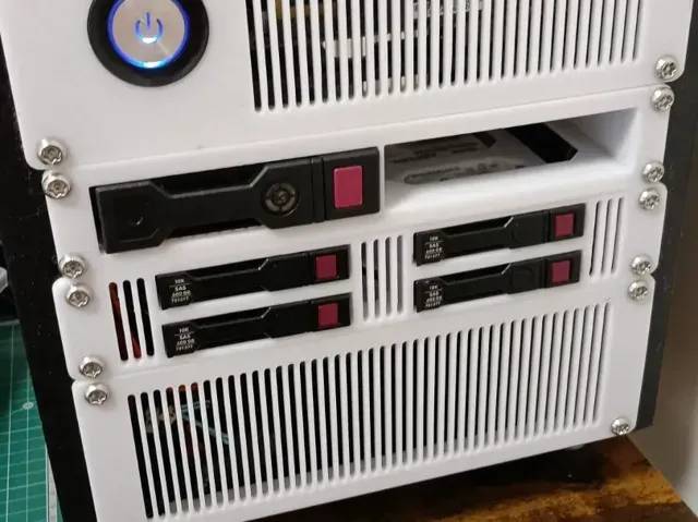 10" Rack 1U Tray 2x 3.5” SATA/SAS For HP Caddy — Image 5 of 5