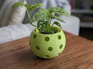 Pickleball Planter Pot w/ Drip Tray