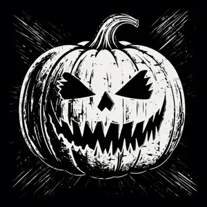 B&W Halloween Pumpkin - Hueforge