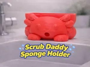 Axel the Axolotl Scrub Daddy Sponge Holder
