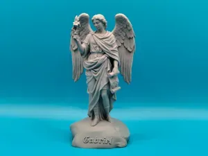 Archangel Saint Gabriel with Lily and Scroll