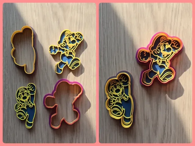 Mario Cookie Cutter 2 Playdoh Stamp Clay Sand