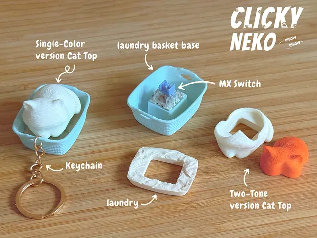 Clicky Neko – Laundry Basket Cat Fidget Toy — Фото 3 из 5