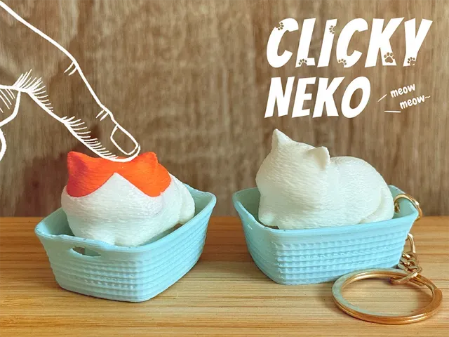 Clicky Neko – Laundry Basket Cat Fidget Toy — Фото 2 из 5