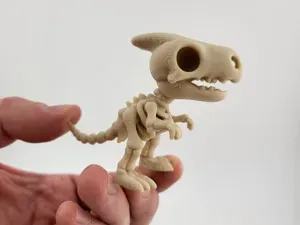 Skeleton Dino Keychain Cute Miniature Fossil Style