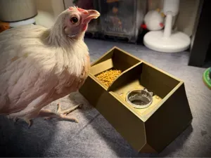 Mini comedero futurista para mascotas pequeñas