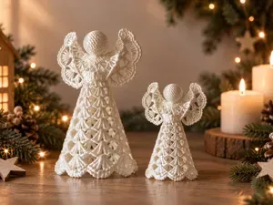 Knitted Angel – Delicate Christmas Decoration