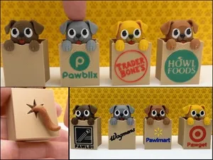 Puppy Dog in a Grocery Bag - Clicker Fidget Toy
