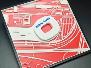 Allianz Arena 3D Karte Stadion FC Bayern München