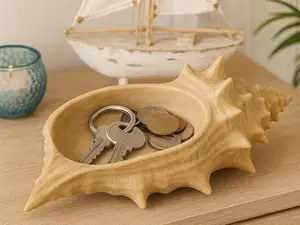 Conch Shell Catchall Bowl – Coastal Entryway Tray