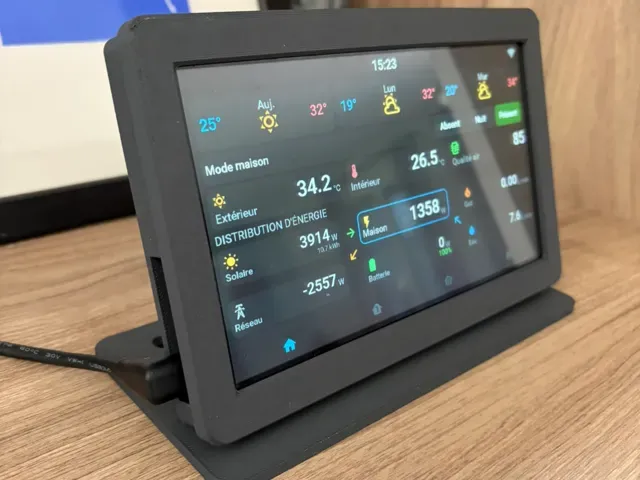 Boitier ecran waveshare esp32-p4-touch-lcd-7B