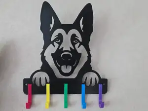 Dog Leash & Collar Holder, German Shepherd