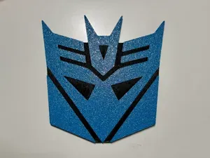Transformers Decepticon over Tesla Logo Cover