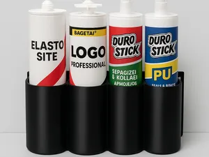 Wall-Mounted Silicone Tube Holder 4Slot Organizer