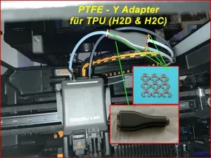 TPU Y-Adapter für PTFE-Schlauch (H2D & H2C)
