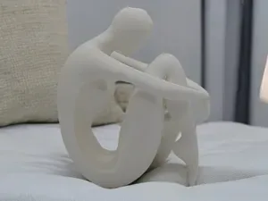 Embrace Reflection - Abstract Contemplation Statue