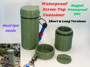 Waterproof ScrewTop Container Short & Long Version