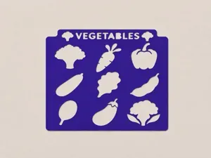 Vegetables Tracing Stencil | Kids Drawing Template