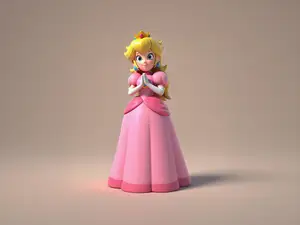 碧琪公主无底座-超级玛丽马力欧supermario周边手办-儿童涂色玩具