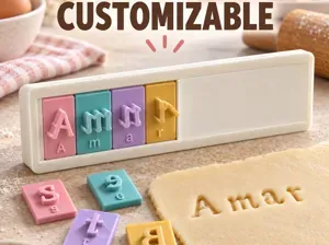 Customizable Sliding Letter Stamp A–Z, Ç & Emojis