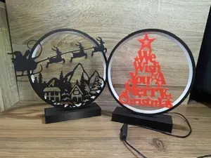 Christmas LED lamp with interchangeable covers