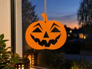 Helloween Kürbis 2D Fensterdeko