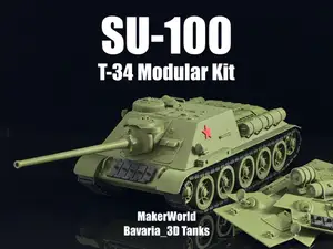 SU-100 Tank Destroyer T34 Modular Kit 1/35 Scale