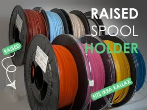Raised Kallax-Compatible Filament Spool Holder