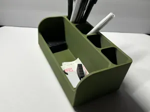 Desk Organizer w/ 4 Pen Slots + Large Storage