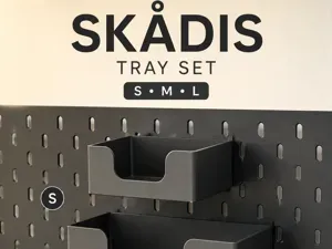 IKEA Skadis Classic Tray Container Wide Set: S,M,L