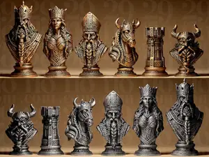 Chess Set Nordic/Viking Stylized