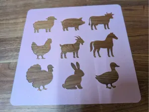 Farm Animals Stencil