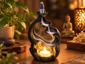 Ethereal Flow – LED Backflow Incense Burner