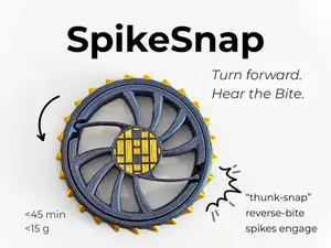 SpikeSnap - One‑way. Active spikes. Reverse‑bite.
