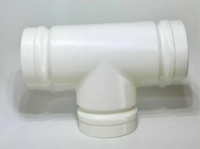 Grooved T-section pipe