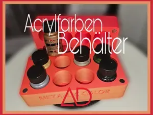 Behälter für Acyrlfarben "Ideen mit Herz"