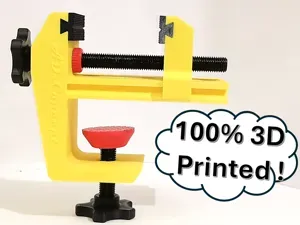 Table Vise - 100% 3D printed - Clamp-on vise