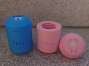 Milchzahndose Baby tooth box mit Gewinde und Name