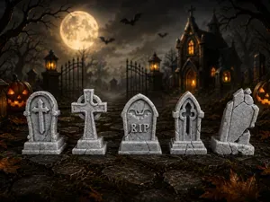 Halloween Gravestone Series Gothic Cemetery Decor