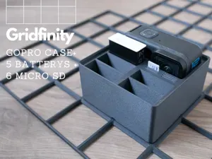 GoPro Case + Battery's + MicroSD - Gridfinity