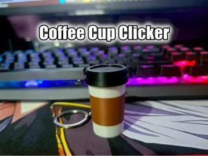 Coffee Cup Clicker Keychain