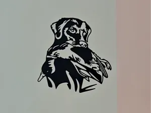 Dog hunting duck